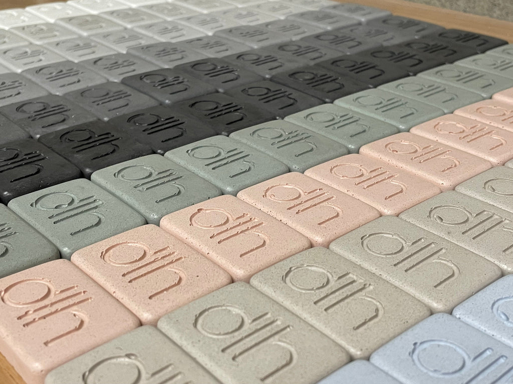Concrete colour samples by DLH Designs in Various colours