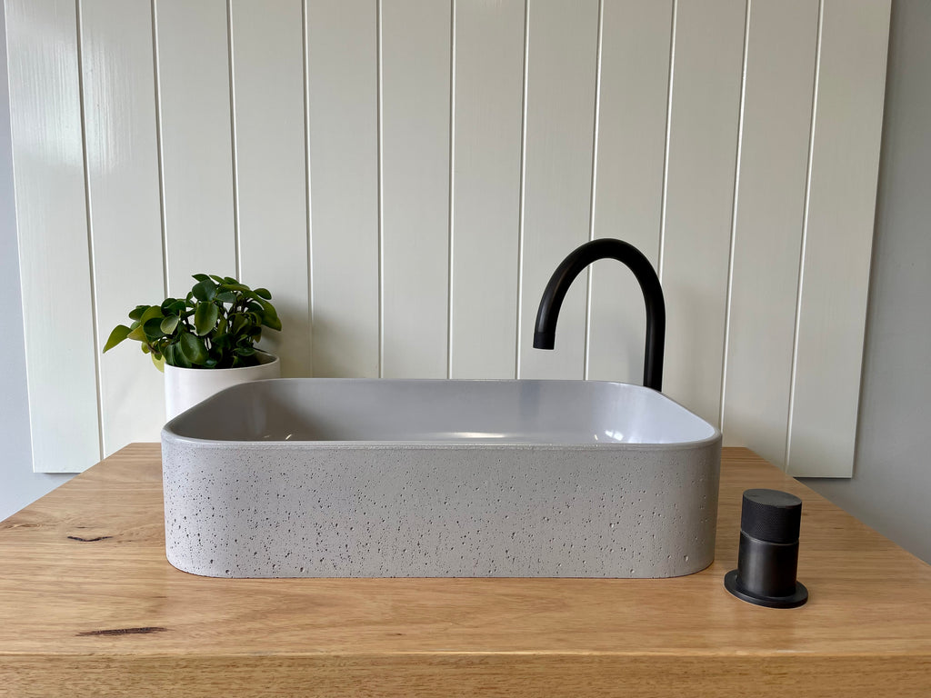 Illy Main concrete basin by DLH Designs in Smoke grey